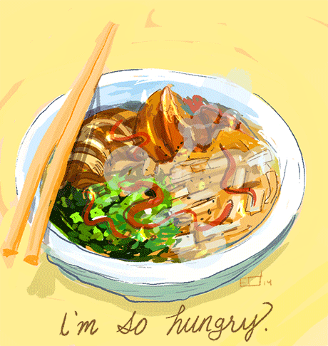 evanyudo:  I’m so hungry.  Oh I crave for some delicious ramen.  