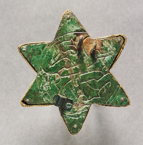 theancientwayoflife: ~ Brooch in the Form of a Six-Pointed Star. Culture: Frankish Period: early Car