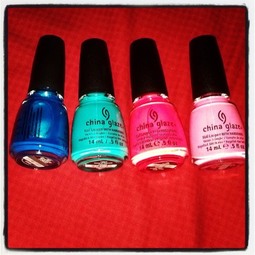 #ChinaGlaze Polishes from #Sallys buy one get one free yay!!!! #NailDesign time