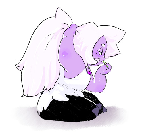 steventhusiastic:  More Amethyst with ponytails, porn pictures