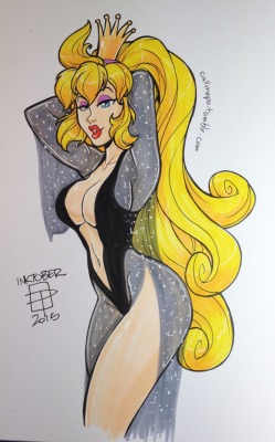 Callmepo:  Inktober Day 29 - Princess Daphne. Great News About The Dragon’s Lair