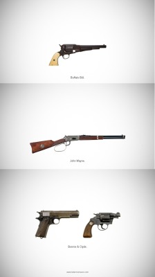 exitthedragon:  Famous Guns by Federico Mauro