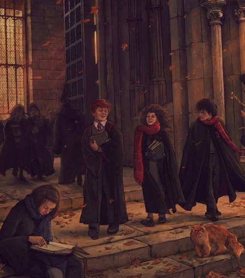 Hogwarts Harry Potter  and the Philosopher´s Stone  by Vladislav Pantic (detail) 