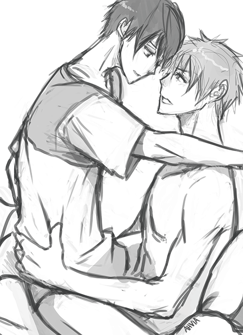 rottingpizza:  aaahh sorry for the super nsfw i needed to do another makoharu boyfucking dot gif. this was supposed to be my nsfw account after all be the change you want to free   Oh no…this is amazing.