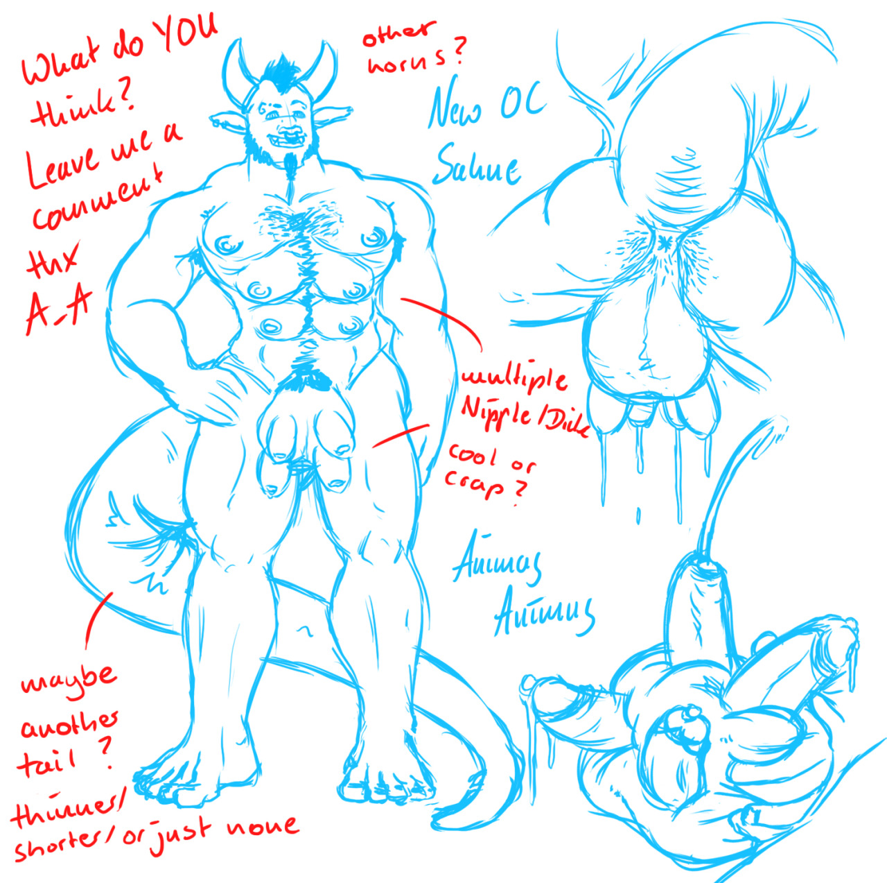 animas-animus:  try to figure out how my new oc’s body look like i would love you