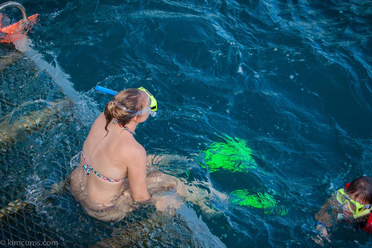 Finishing up my swim and putting all of my gear away.