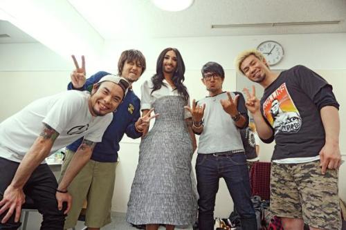 July 10, 2015Conchita performed at the Japanese Show “Music Station” in a shirt from “Cosstores” and