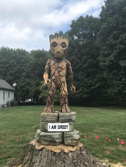 comics-station - A tree cut into a I am Groot statueFollow us...