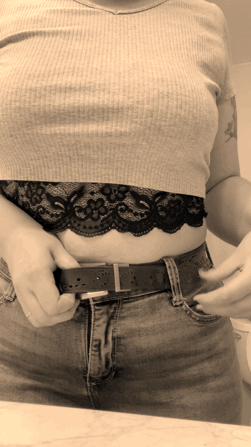 feelsnthoughts:Wore a belt so I had to make this content, right? 👀✨