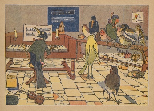 La pension des oiseaux by Tony d'UlmèsIllustrated by Joraic.Librairie Garnier Frères Paris, 6 rue de