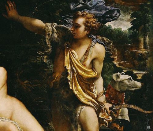hadrian6:Detail : Venus, Adonis and Cupid. 1590. Annibale Carricci. Italian. 1560-1609.oil on canvas