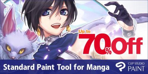 dee-goggans:  sugaryrainbow:  taikodon:  for anyone interestedClip Studio Paint is up to 70% off (EX version 60% off)you can go buy it here for only 15$  For ฟ, this program offers the best parts of both Paint tool SAI & Photoshop combined into