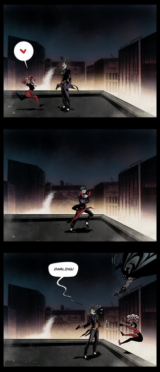nievazki: Joker’s emotional stability in 3 panels.