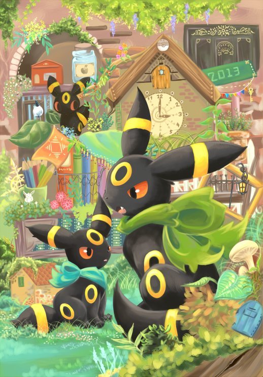gourgeist:Umbreon by VolpecorvoCuuute~!