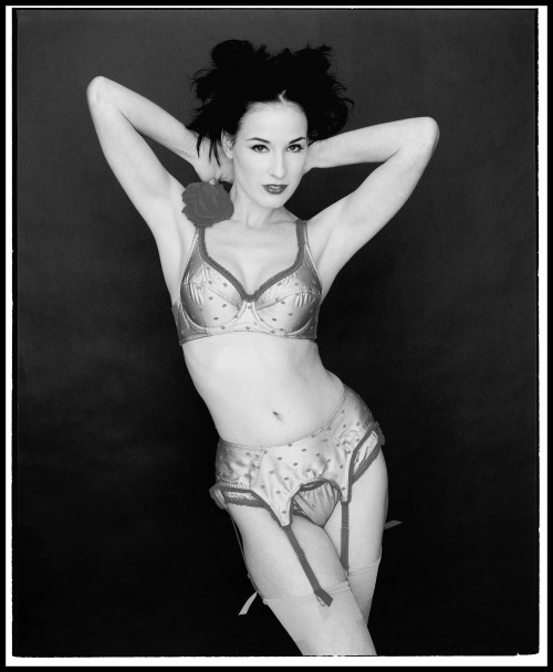 supershinycollectionturtleposts:lostpolaroids:Dita Von Teese by Adrian Green