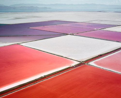 Salt ponds resemble watercolor paintings in these stunning photos by David Burdeny for his Salt Seri