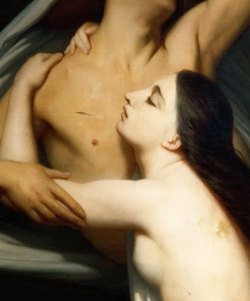 Ary Scheffer [Dutch-French. 1795 - 1858]Francesca da Rimini and Paolo Malatesta Appraised by Dante a