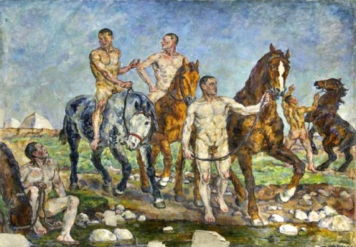 iafeh:Konchalovsky Petr Petrovich - baignant la cavalerie rouge -  1928