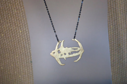 aubergdesigns: DS9 Star Trek Necklace, $58Inspired by Star Trek, this Terok Nor pendant is my interp