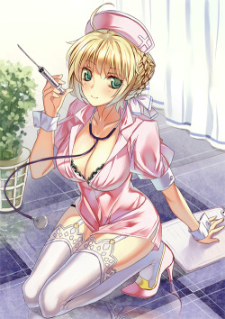 (via saber (fate/stay night and fate (series)) drawn by miyazaki byou) 