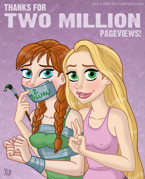 Two Million Pageviews! by Yes-I-DiDI just hit the milestone of two million pageviews over on my devi