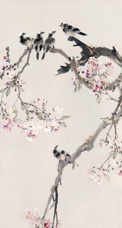 Spring blossoms in Chinese painting by various artists 