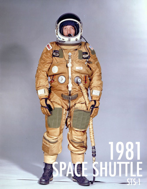 scishow:  ohstarstuff:  Evolution of the NASA space suit.  Space suit fashion sure has changed over the years! Get an overview of space suit couture in our video surveying the past, present, and future of space suit tech!