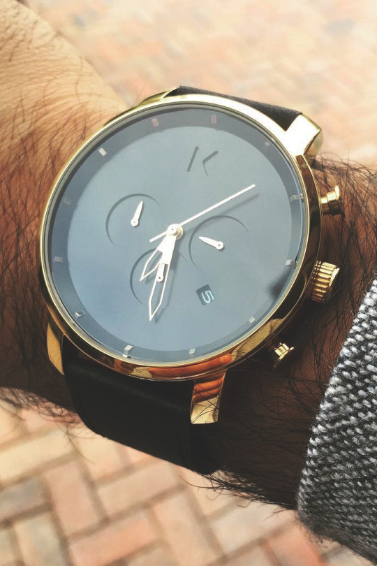 themanliness:  The Black &amp; Gold Chrono from MVMT Watches. Check out all the