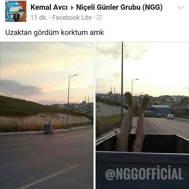 Uzaktan gördüm korktum amk