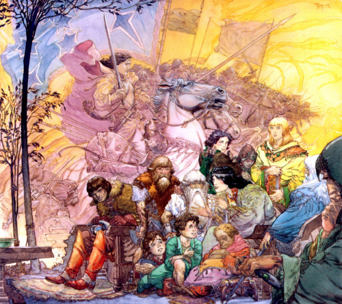 elec3nity:The 1994 J.R.R. Tolkien Calendar illustrated by Michael Kaluta.