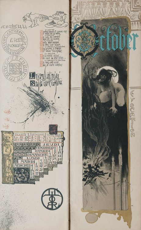 abystle: Calendrier Magique (October),  Manuel Orazi, 1895.