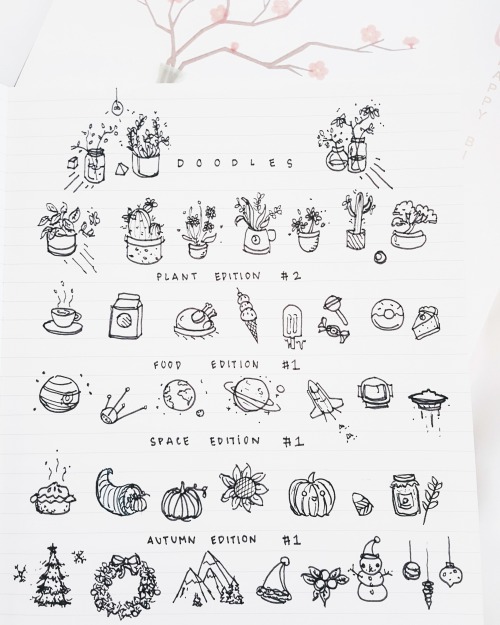 100th POST: Doodles for your bullet journal // just in time for autumn-winter 