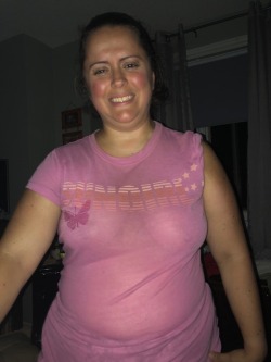 hornymb1981:  My see through-ish shirt showing