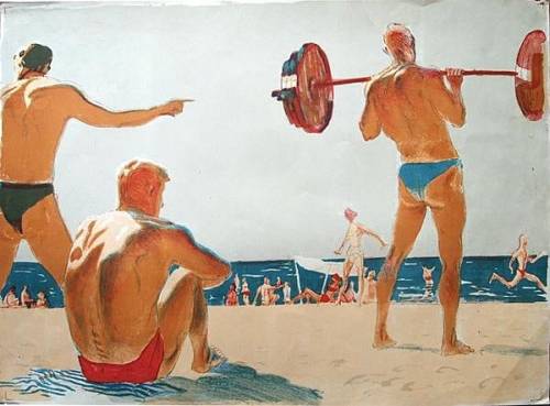 // #arteefalo Artist: Alexande Deineka* (1899 - 1969) Title: Untitled Technique: Paper, color lithog
