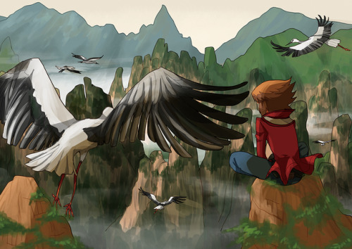 lightbriel:【再録】world bird tourism（鳥十代イラスト本） by りりん※Permission to upload was given by the artist※Plea