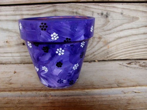 the-minthe: Painted Pots for Sale at TheMinthe Electric Current Lovely Lilac Midnight Mystery Flower