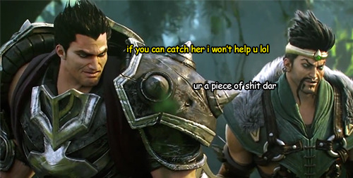 generaldarius:  // draven shrugs during this scene it amuses me so