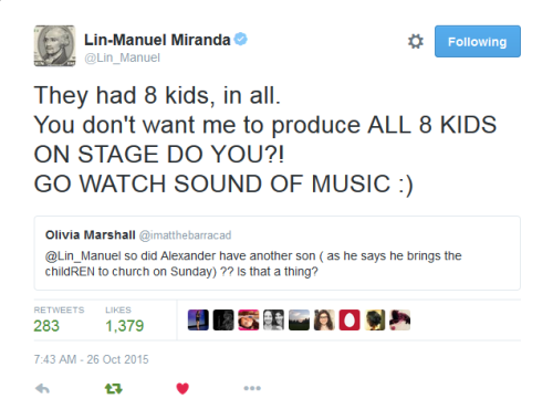 fdelopera:One of the things I ADORE about Lin and everybody involved in Hamilton is how they are abl