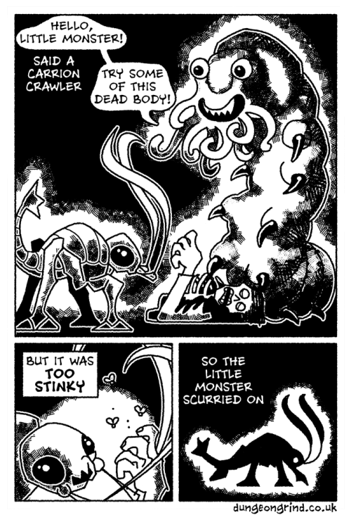 lekosis: dr-archeville: joseph-lavode: dungeongrind: The Very Hungry Rust Monster is a mini-comic I 