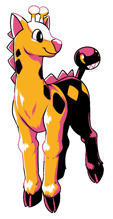 fizzy-dog:I felt like drawing Girafarig! I’ve always liked this oddball.