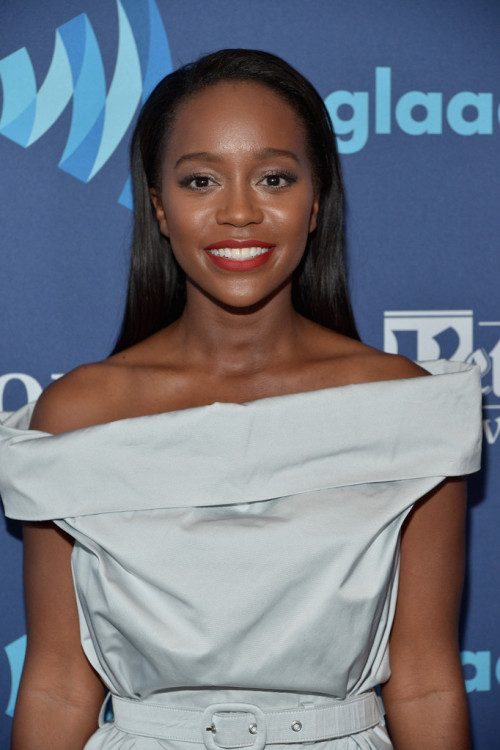Aja Naomi King attends the 26th Annual GLAAD Media Awards at The Beverly Hilton Hotel on March 21, 2