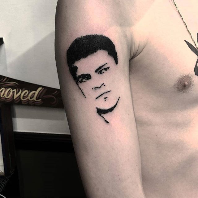 Muhammad Ali Tattooed Portrait by Stevie Monie TattooNOW