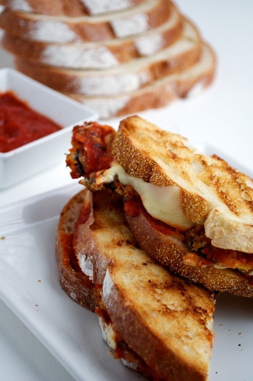 in-my-mouth:  Eggplant Parmesan Panini 