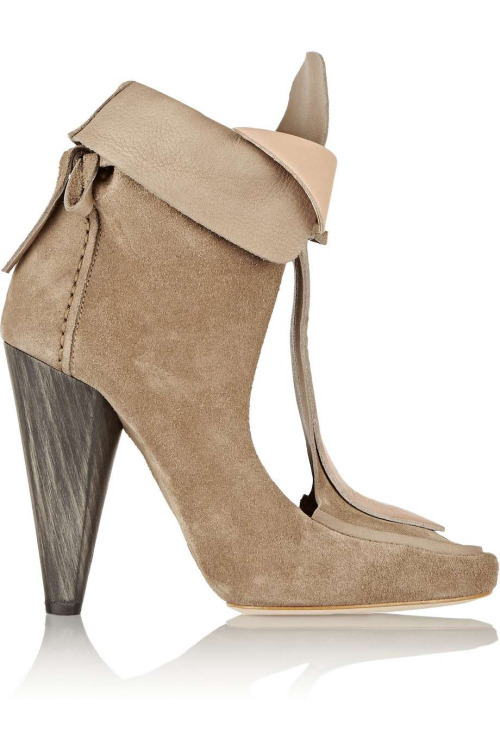 High Heels Blog Cutout leather and suede ankle bootsYou’ll love these… via Tumblr