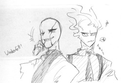 mikey-ho:  Undertale doodle BGM :   椎名林檎 - 長く短い祭   Previous  I like this song tune~First time I heard just came out UF!Grillby dancing in his bar. —— Underfell!Gaster, I like Dr. Speedlight’s UF!Gaster. Looks awesome~ 