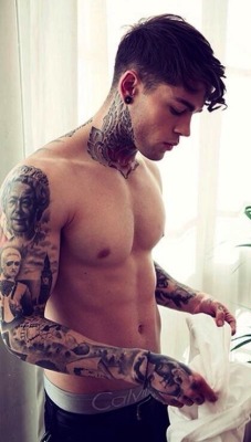 supervillainl:  Hot marked up man.