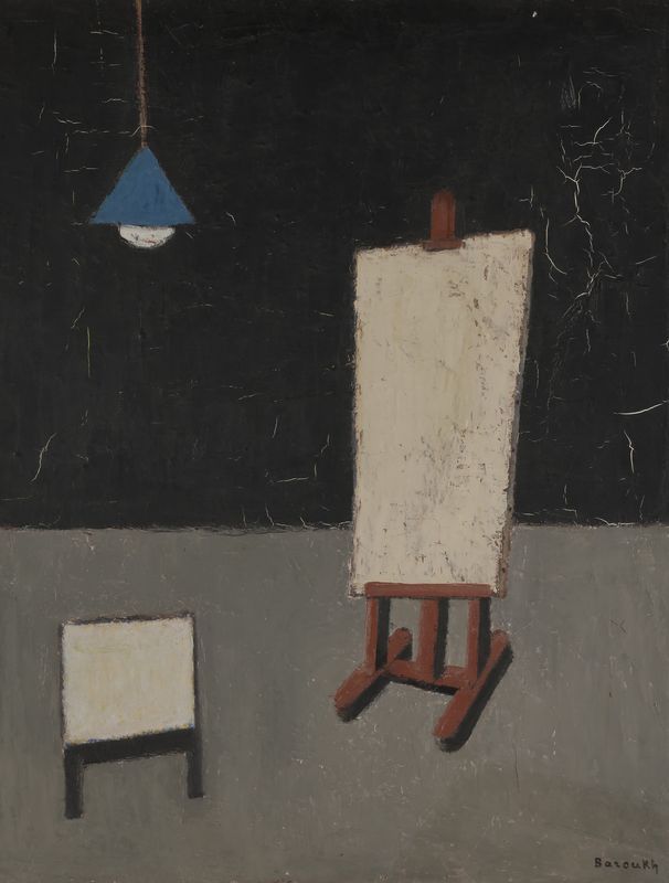 amare-habeo:  Ezequiel Baroukh (Egyptian, 1909-1984)Still Life with easel, N/DOil