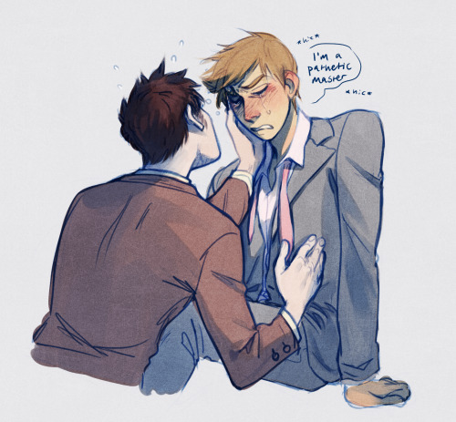 sandflakedraws:  headcanon that reigen is sad when drunk 