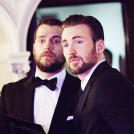 amancanfly:Henry Cavill and Chris Evans at the BAFTA Awards held at the Royal Opera