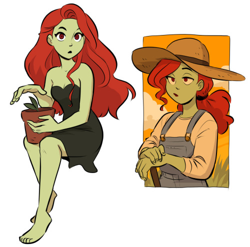 jodocho:

Poison Ivy, my fav. These are redraws of drawings I did last year, which are still floating around on this site, haunting me 
